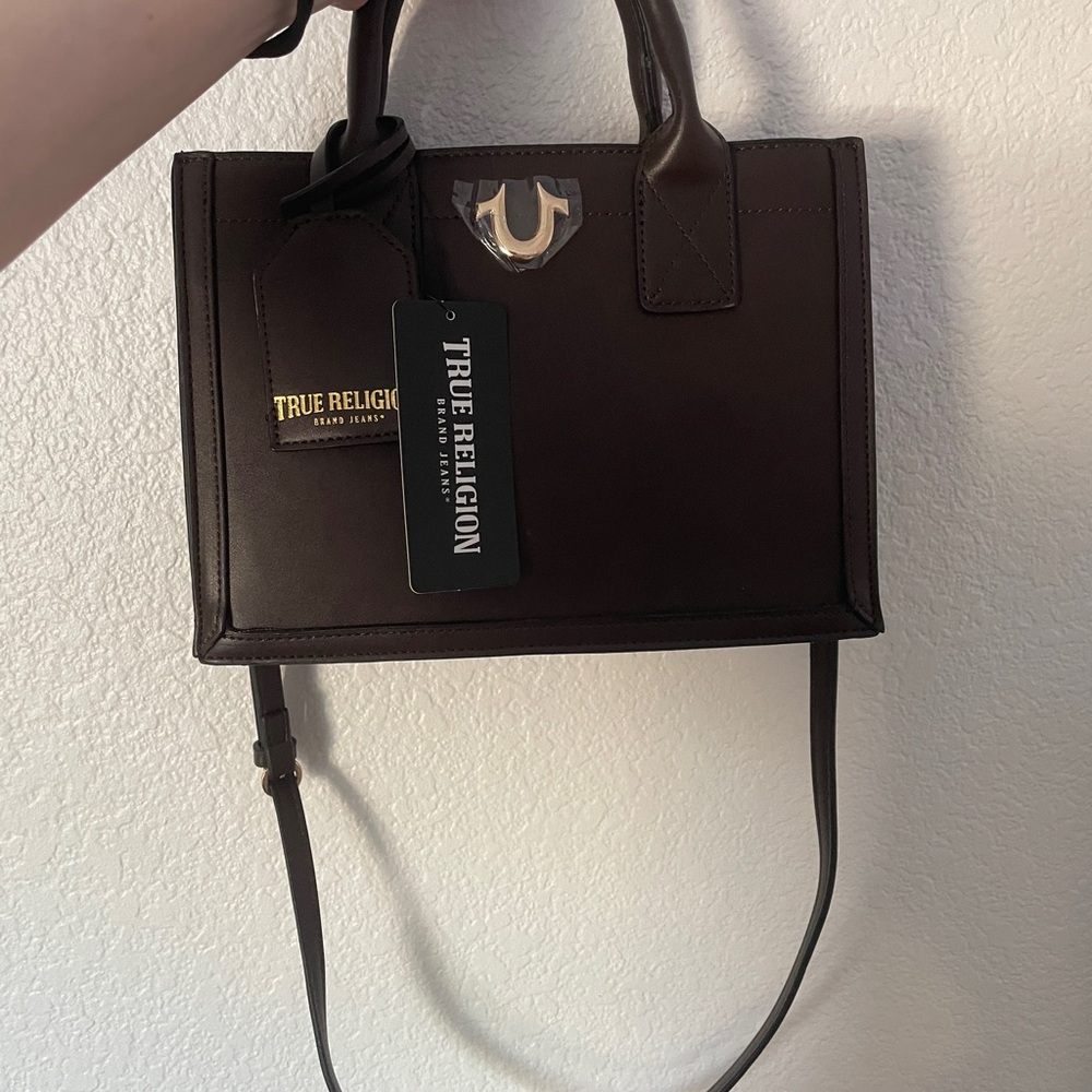 True Religion Brown Leather Purse